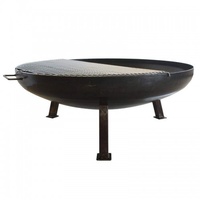 Pittsburgh Fire Pit XL (120Cm) with half grill SALE price while stocks last - pick up only